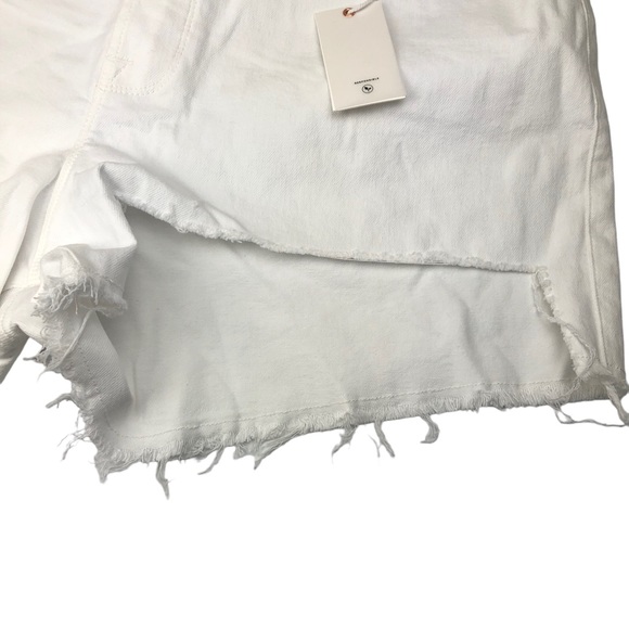 Good American Plus Size White Ripped Cut Off With High Low Hem - Picture 4 of 7